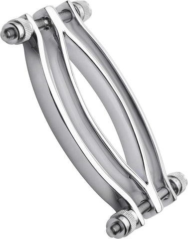 XR Brands Master Series Stainless Steel Adjustable Pussy Clamp Premium Control - Pussy And Clit Toys