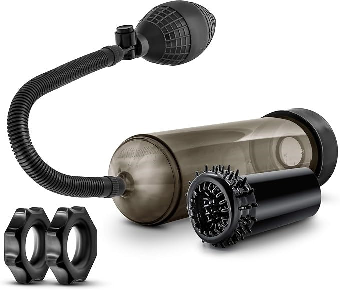 Blush Novelties Quickie Kit Thick Cock Penis Pump Set Black Complete Kit - - Penis Pumps And Stretchers