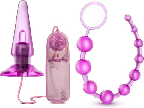 Blush Novelties Quickie Kit Vibrating Anal Plug Pink Dual Stimulation - Butt Plugs