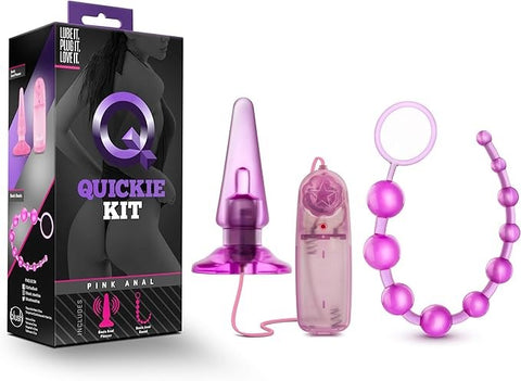 Blush Novelties Quickie Kit Vibrating Anal Plug Pink Dual Stimulation - Butt Plugs