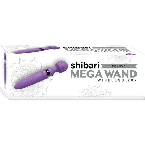 Shibari Deluxe Mega Wireless 28X Body Wand Massager Purple Powerful Vibrator - Body Wands