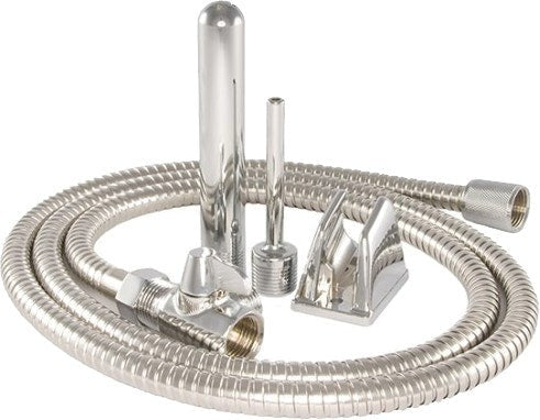 SI Novelties Stainless Steel Deluxe Shower Bidet with Dual Nozzles - - Enemas and Douches