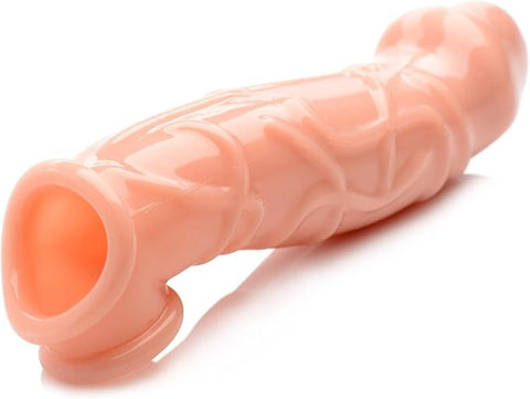 XR Brands Size Matters Dick Extender Sleeve 2 Inch Flesh Penis Extension - Pumps, Extenders and Sleeves