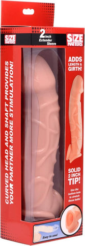 XR Brands Size Matters Dick Extender Sleeve 2 Inch Flesh Penis Extension - Pumps, Extenders and Sleeves