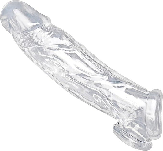 XR Brands Size Matters Realistic Penis Enhancer and Ball Stretcher Flesh - - Pumps, Extenders and Sleeves