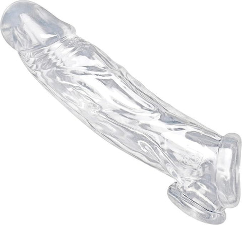 XR Brands Size Matters Realistic Penis Enhancer and Ball Stretcher Flesh - Pumps, Extenders and Sleeves