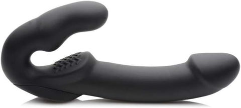 XR Brands Strap U Evoke Rechargeable Vibrating Silicone Strapless Strap On - Strap On Sextoys