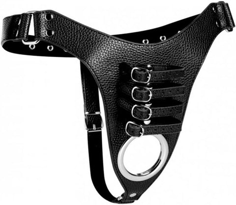 XR Brands Strict Male Chastity Harness Premium Control System - Male Chastity