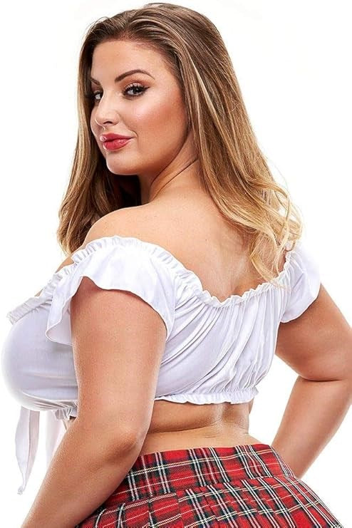 Xgen Products Teachers Pet Sexy School Girl Tie Top White Adjustable Tie - Bras and Bra Sets