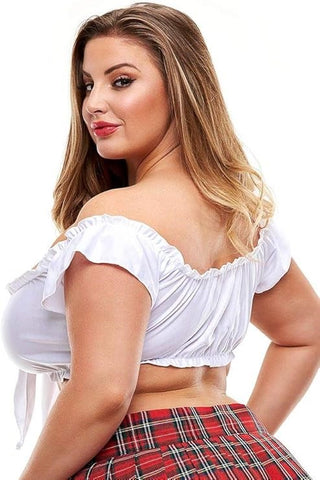 Xgen Products Teachers Pet Sexy School Girl Tie Top White Adjustable Tie - Bras and Bra Sets