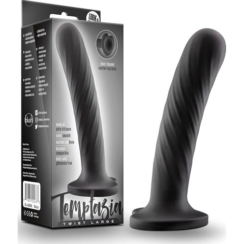 Blush Novelties Temptasia Twist Large Suction Cup Dildo Spiral Texture - Realistic Dildos
