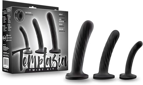Blush Novelties Temptasia Twist Silicone Dildo Kit Set of Three Progressive - Realistic Dildos