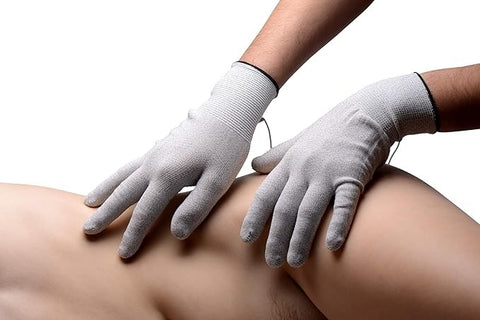 XR Brands Zeus Awaken Electro Stimulation Gloves with Conductive Elements - Electro Sex