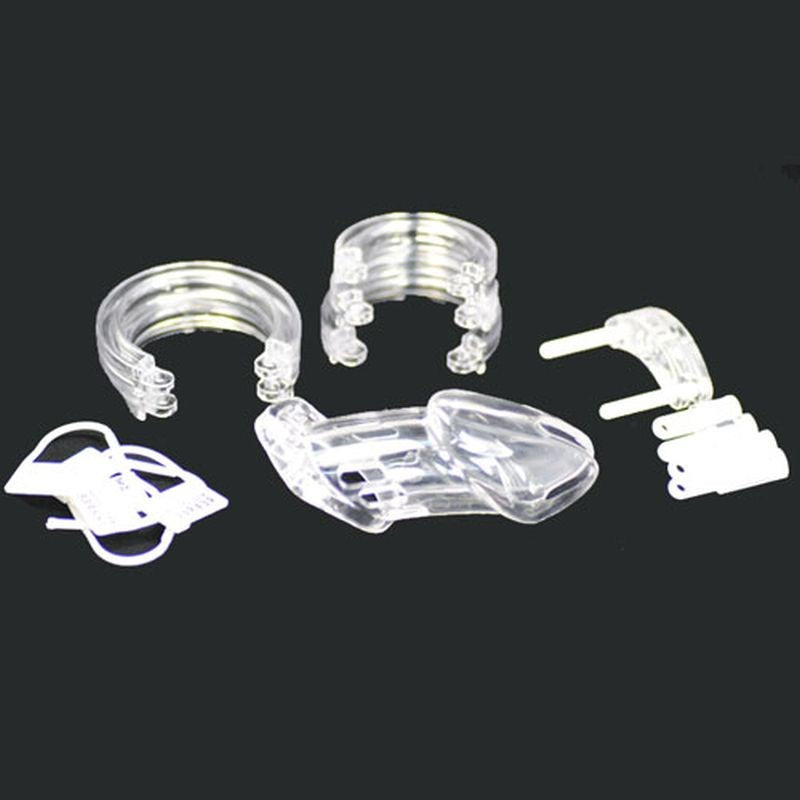 Doc Johnson Daytona Bondage Male Chastity Kit with Lock and Multiple Rings - Male Chastity
