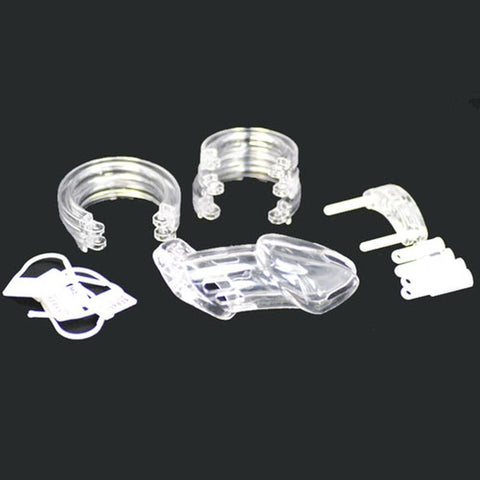 Doc Johnson Daytona Bondage Male Chastity Kit with Lock and Multiple Rings - Male Chastity