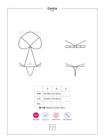 Obsessive Darkie Crotchless Womens Teddy with Convertible Strap Design - Teddies and Bodysuits