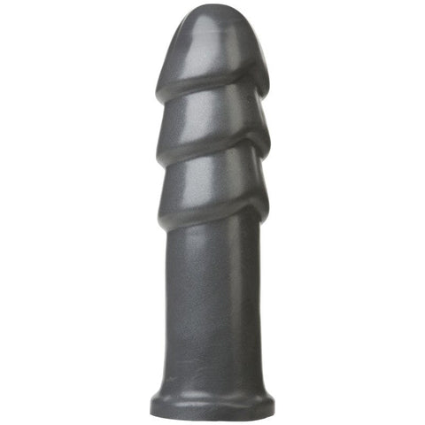 Doc Johnson American Bombshell B 10 Warhead 10in Anal Dildo Gun Metal Rippled Head - Anal Dildos