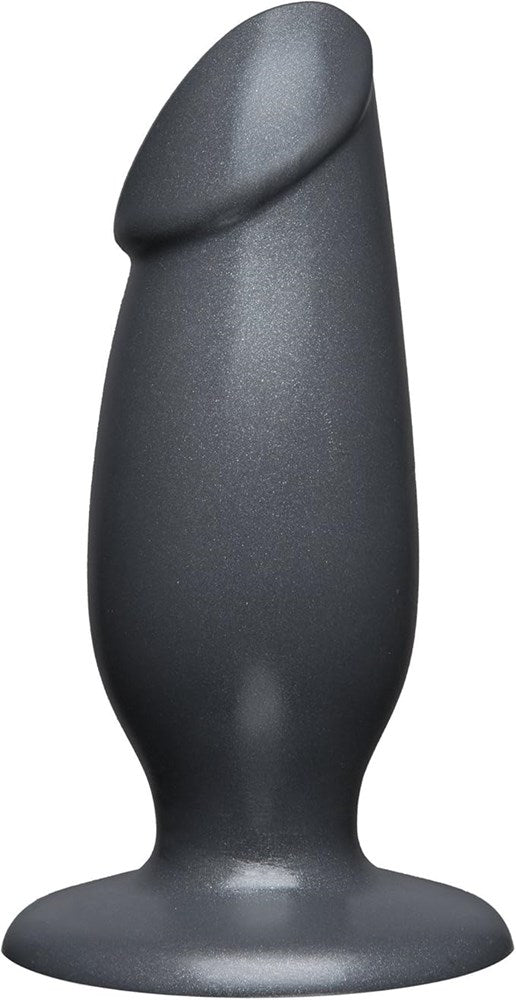 Doc Johnson American Bombshell Fat Man Anal Plug Gun Metal Wide Base Design - Butt Plugs