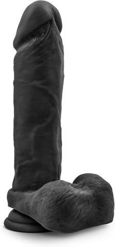 Blush Novelties Au Naturel Bold Massive Realistic Dildo With Balls Black 9 Inch - Realistic Dildos