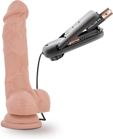 Blush Novelties Dr Skin Dr Tim Vibrating Cock with Suction Cup Vanilla 7.5 Inch - Vibrating Dildos