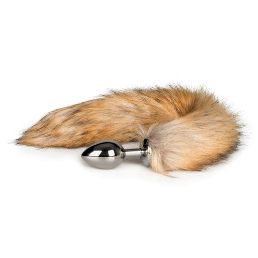 Fetish Collection Fox Tail No 2 Silver Butt Plug Premium Aluminum Tail - - Butt Plugs