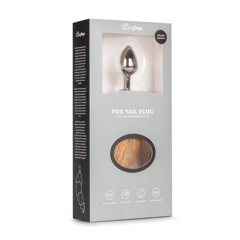 Fetish Collection Fox Tail No 2 Silver Butt Plug Premium Aluminum Tail - Butt Plugs