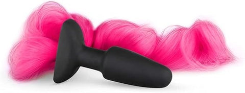 Fetish Collection Silicone Butt Plug With Tail Pink Premium Anal Stimulation - Butt Plugs