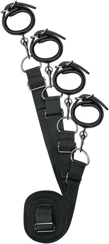 Fetish Collection Under Mattress Restraint Set with Foam Lined Cuffs - Cuffs And Restraints