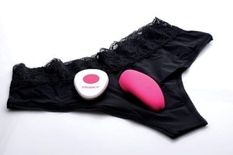 XR Brands Frisky Playful Panties 10 Function Panty Vibrator with Remote Control - Remote Control Vibrators