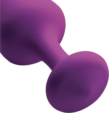 XR Brands Frisky Purple Pleasures Silicone Anal Plugs 3 Piece Training Set - Butt Plugs
