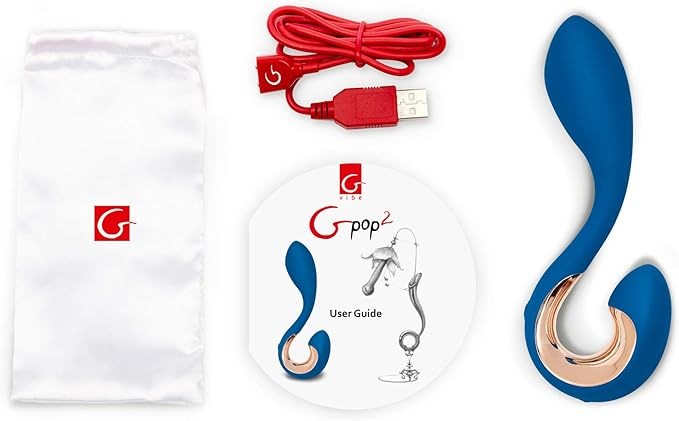 Gvibe Gpop2 Indigo Anatomic Unisex Vibrator Blue with Curved Design - - Prostate Toys