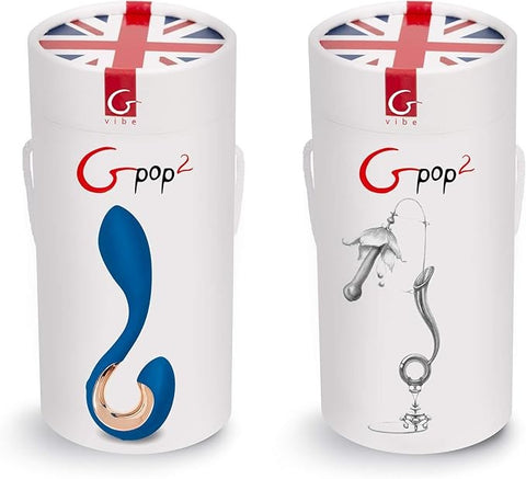 Gvibe Gpop2 Indigo Anatomic Unisex Vibrator Blue with Curved Design - Prostate Toys