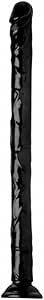 XR Brands Hosed Realistic Hose Big Black Anal Dildo 19 Inch Suction Cup - Anal Dildos