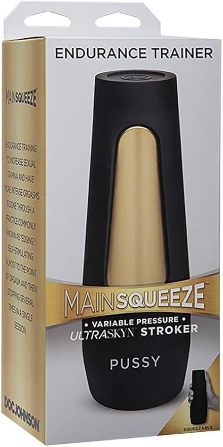Main Squeeze Endurance Trainer Ultraskyn Mens Stroker Vanilla - - Masturbators and Strokers
