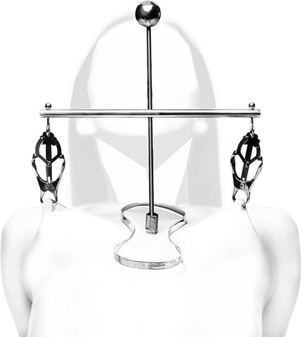XR Brands Master Series The Tower of Pain Nipple Clamps Adjustable Tower - Nipple and Clit Clamps