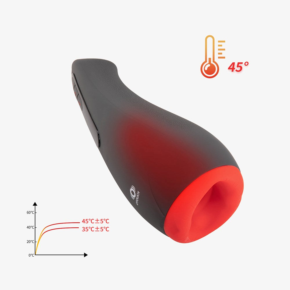 OTouch Airturn 2 Heating Suction Mens Masturbator with Dual Warming Function - - Masturbators and Strokers