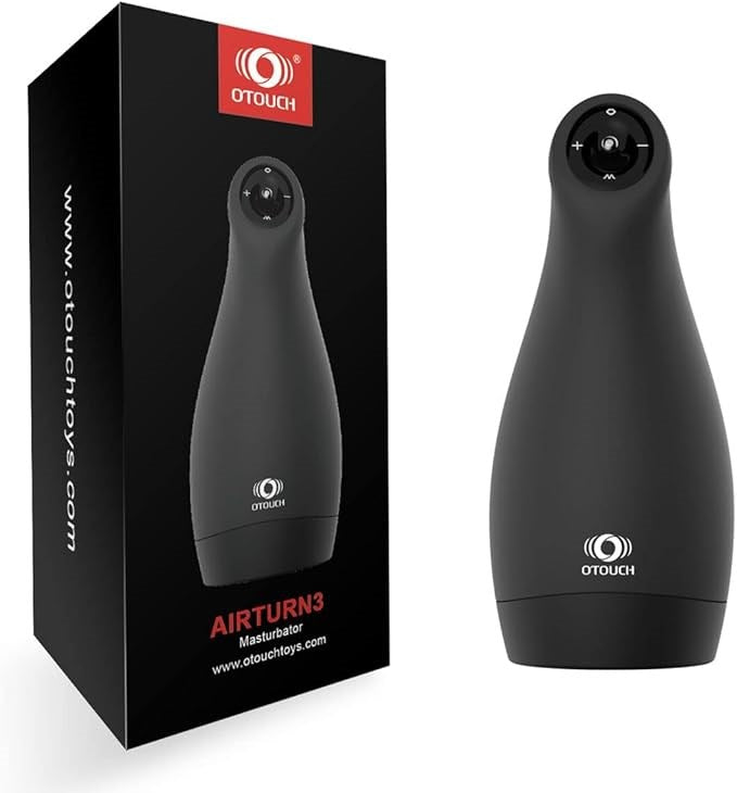 OTouch Airturn 3 Suction Mens Masturbator with Vibration and Suction - - Masturbators and Strokers