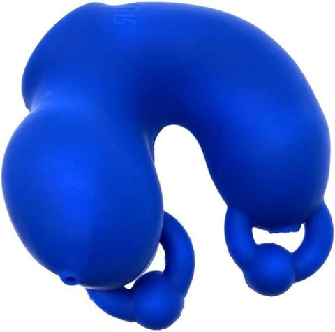 OxBalls Meatlocker Chastity Sheath Police Blue Premium Control Device - Male Chastity