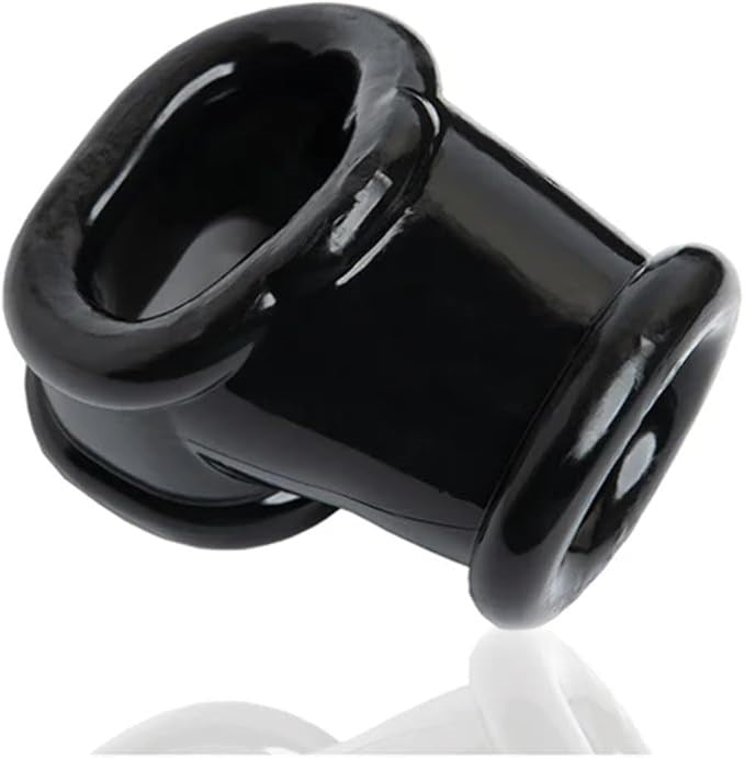 OxBalls Powersling Cocksling And Ballstretcher Black Dual Function Ring - Ball and Cock Toys