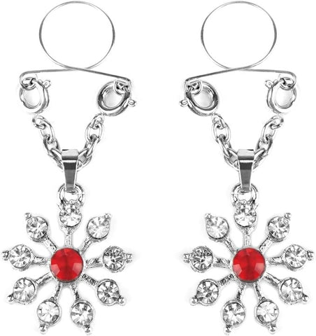 Peekaboo Pasties Ruby and Diamond Star Nipple Jewellery - Breast and Nipple Toys