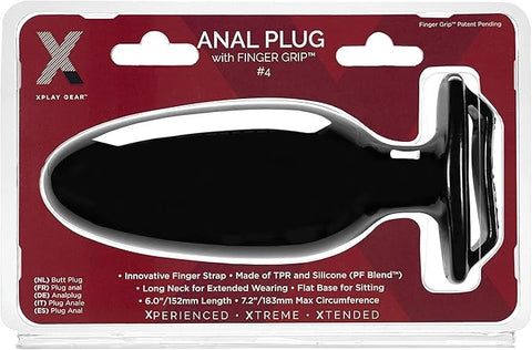 Perfect Fit Xplay Finger Grip Butt Plug 4L with Revolutionary Grip Control - Butt Plugs