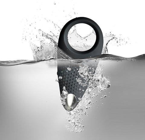 Rocks Off Empower Vibrating Cock Ring Black Couples Stimulation - Vibrating Cock Rings
