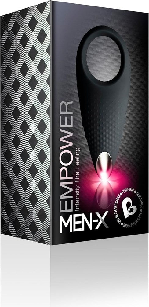 Rocks Off Empower Vibrating Cock Ring Black Couples Stimulation - - Vibrating Cock Rings