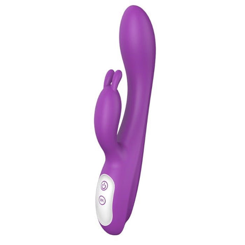 S Hande Naughty Heating Rabbit Vibrator Purple with Dual Motors - Rabbit Vibrators