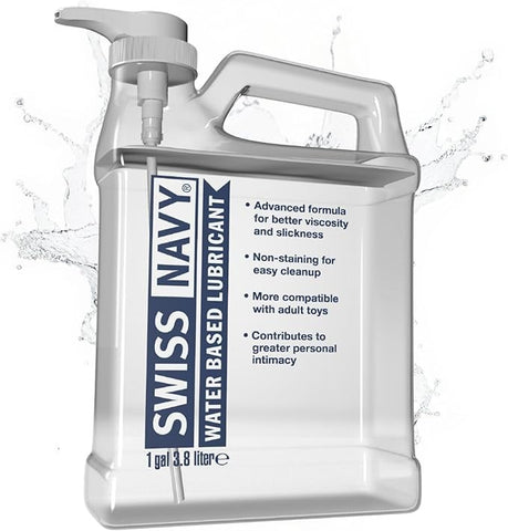 Swiss Navy Water Based Adult Lubricant 3.8L Gel to Liquid Formula - Water Based Lubes