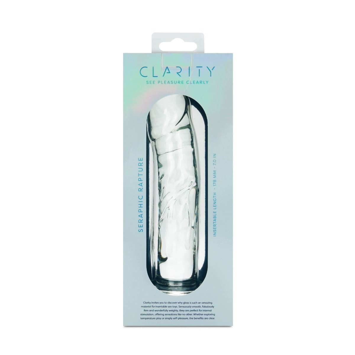Creative Conceptions Clarity Seraphic Rapture Smooth Glass Dildo - - Glass Sex Toys
