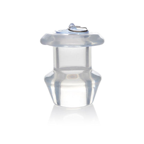 XR Brands Master Series Ass Bung Clear Hollow Anal Dilator with Removable Plug - Butt Plugs
