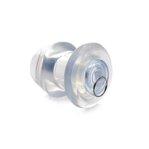 XR Brands Master Series Ass Bung Clear Hollow Anal Dilator with Removable Plug - Butt Plugs