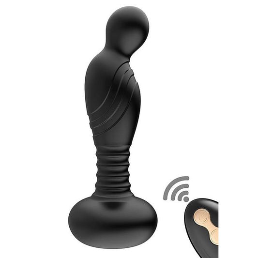 ASS-SATION Remote Vibrating P-Spot Plug Textured Shaft - - Prostate Sex Toys