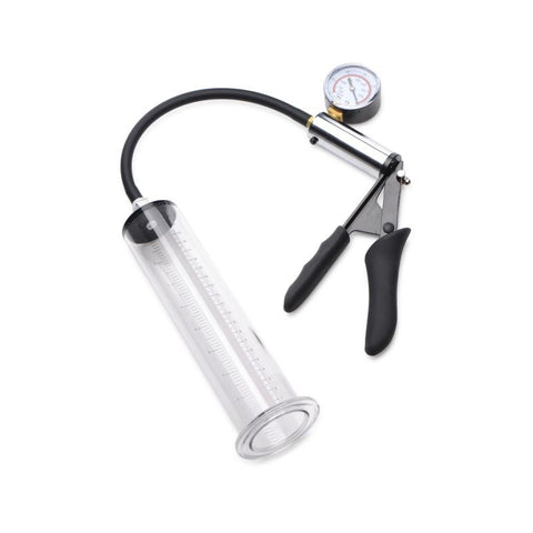 XR Brands Size Matters Mens Penis Pump Kit with Cylinder and Gauge - Penis Pumps And Stretchers